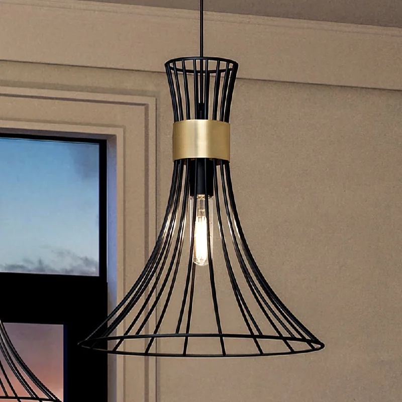 Contemporary Ceiling Lights with Unique, Abstract ShapesContemporary Ceiling Lights with Unique, Abstract ShapesUHP4352 Mid-Century Modern Pendant 16''H x 18''W, Midnight Black Finish, Tucson Collection Contemporary Ceiling Lights with Unique, Abstract ShapesContemporary Ceiling Lights with Unique, Abstract ShapesUHP4352 Mid-Century Modern Pendant 16''H x 18''W, Midnight Black Finish, Tucson Collection
