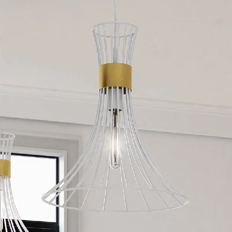 Bohemian Ceiling Lights with Beads, Tassels, and Colorful GlassBohemian Ceiling Lights with Beads, Tassels, and Colorful GlassULB2310 Transitional Pendant, 23''H x 16''W, Matte White and Gold Finish, St. Ives Collection Bohemian Ceiling Lights with Beads, Tassels, and Colorful GlassBohemian Ceiling Lights with Beads, Tassels, and Colorful GlassULB2310 Transitional Pendant, 23''H x 16''W, Matte White and Gold Finish, St. Ives Collection