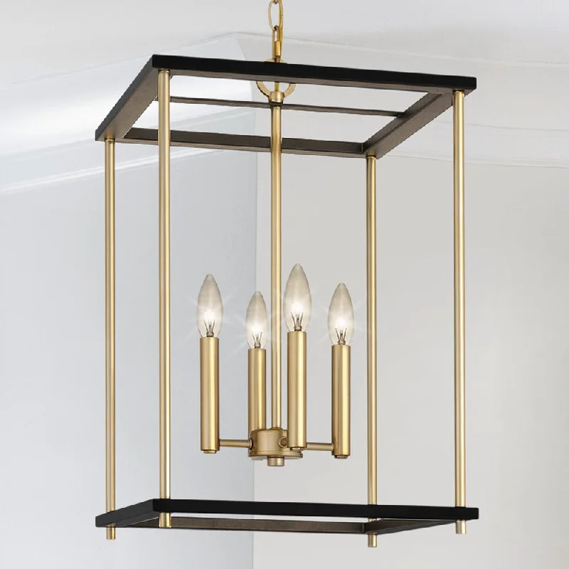 Tropical - Themed Ceiling Lights with Palm - Leaf Shapes and Rattan WrapsTropical - Themed Ceiling Lights with Palm - Leaf Shapes and Rattan WrapsUQL4851 Modern Farmhouse Indoor Pendant, 22.00''H x 14.00''W x 14.00''D, Matte Black Finish, Hebron Collection