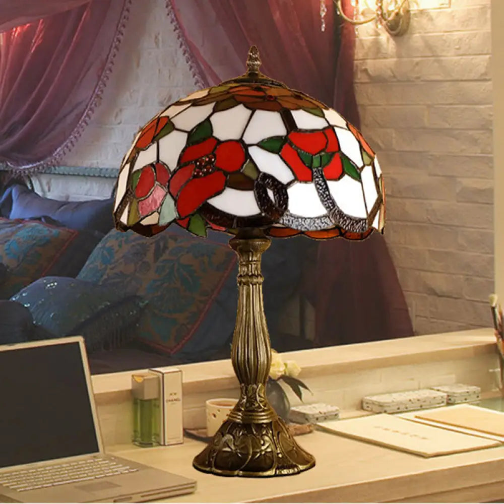 rustic farmhouse table lamps for cozy kitchensrustic farmhouse table lamps for cozy kitchensVirginie - 1-Head Nightstand Light: Baroque Bowl Shade Stained Art Glass Blossom rustic farmhouse table lamps for cozy kitchensrustic farmhouse table lamps for cozy kitchensVirginie - 1-Head Nightstand Light: Baroque Bowl Shade Stained Art Glass Blossom