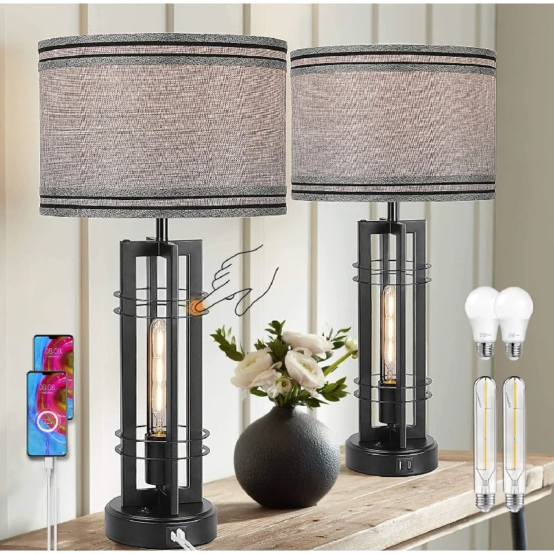 ceramic table lamps with hand painted designs for an artistic touchceramic table lamps with hand painted designs for an artistic touch27'' Touch Control Farmhouse Table Lamps Set of 2 Tall 2-Light Design, Black Bedroom Bedside Nightstand w/A+C USB Ports ceramic table lamps with hand painted designs for an artistic touchceramic table lamps with hand painted designs for an artistic touch27'' Touch Control Farmhouse Table Lamps Set of 2 Tall 2-Light Design, Black Bedroom Bedside Nightstand w/A+C USB Ports