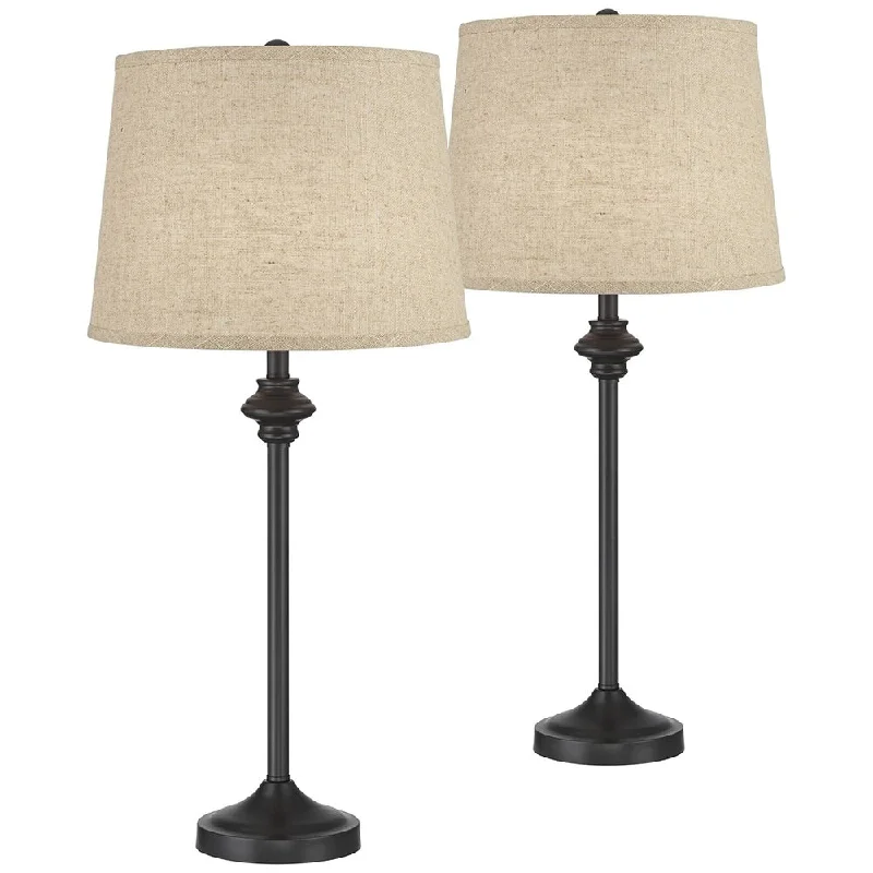 industrial style table lamps with exposed bulbs for loft apartmentsindustrial style table lamps with exposed bulbs for loft apartmentsBronze Buffet Burlap Linen Table Lamps Set of 2 - 26" x 12"