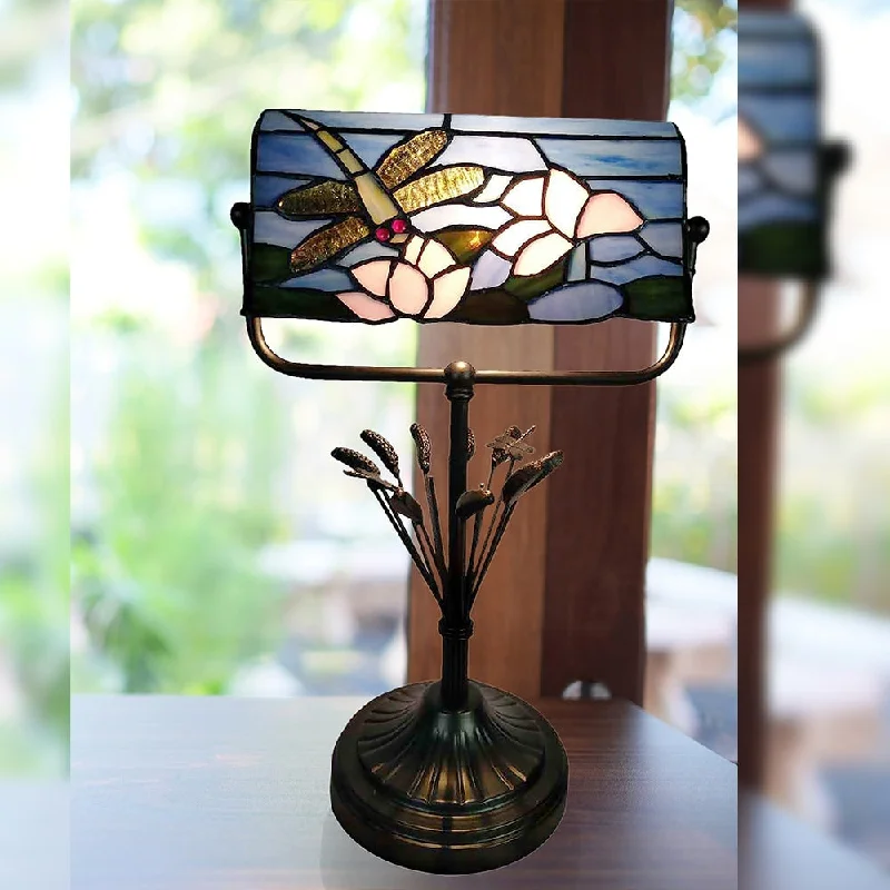mid century modern table lamps with iconic designs for a stylish studymid century modern table lamps with iconic designs for a stylish studyDragonfly Bankers Tiffany Accent Lamp - Antique Bronze