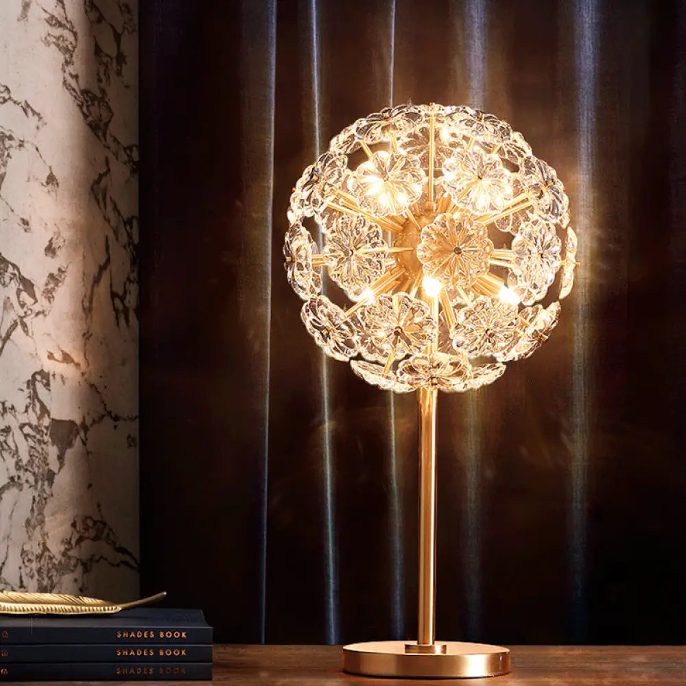 fabric table lamps with a linen shade for a relaxed and breathable lookfabric table lamps with a linen shade for a relaxed and breathable lookDandelion LED Night Lamp: Flower Crystal Brass Night Table Light for Bedside