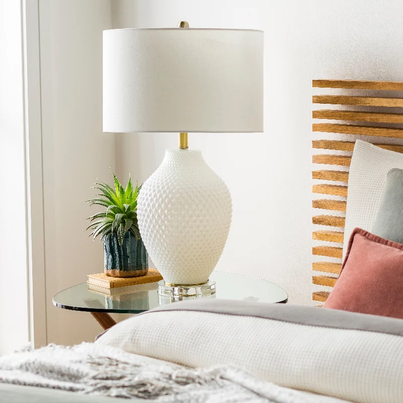wooden table lamps with natural grain for a warm and organic feelwooden table lamps with natural grain for a warm and organic feelMatas Bohemian Textured Ceramic Table Lamp - 27"H x 16"W x 16"D