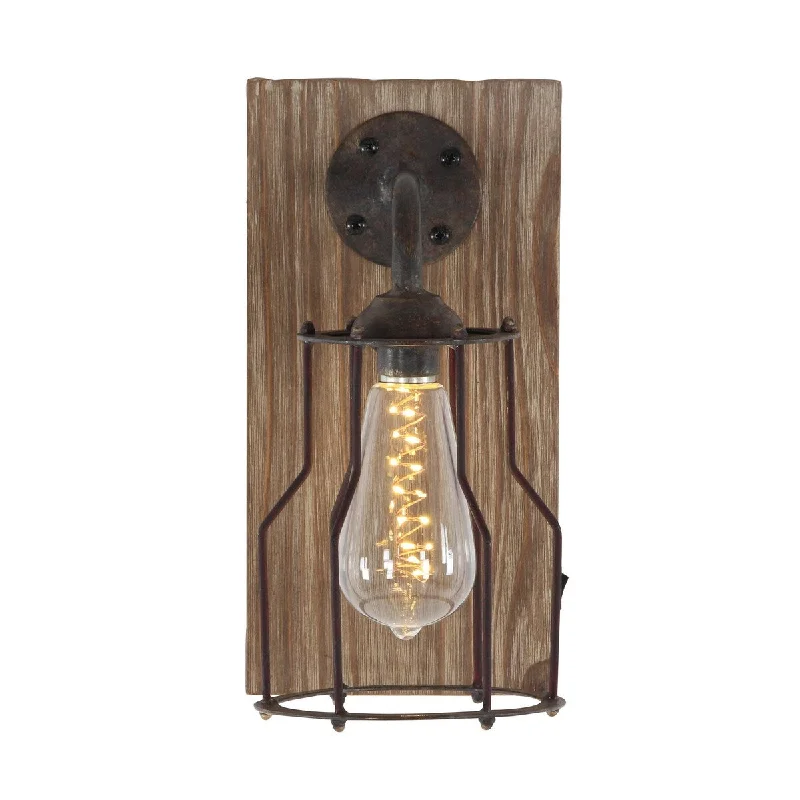 coastal style table lamps with nautical elements for beach housescoastal style table lamps with nautical elements for beach housesMetal Geometric Battery Operated Room Accent Lamp with Included Fixed LED Light - Brown - Roche River Decor