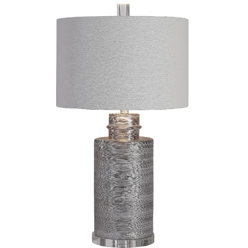 fabric table lamps with a linen shade for a relaxed and breathable lookfabric table lamps with a linen shade for a relaxed and breathable lookUttermost 28263-1 Anitra Metallic Silver Table Lamp