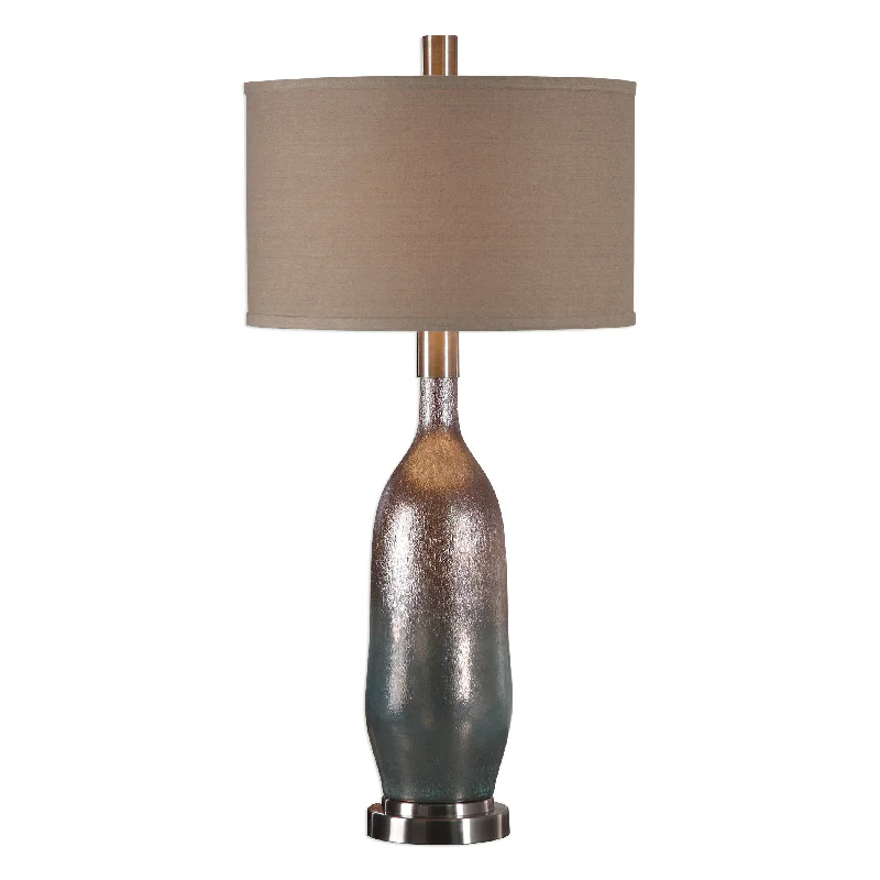 coastal style table lamps with nautical elements for beach housescoastal style table lamps with nautical elements for beach housesUttermost 27507 Basola Olive Gray Glass Table Lamp