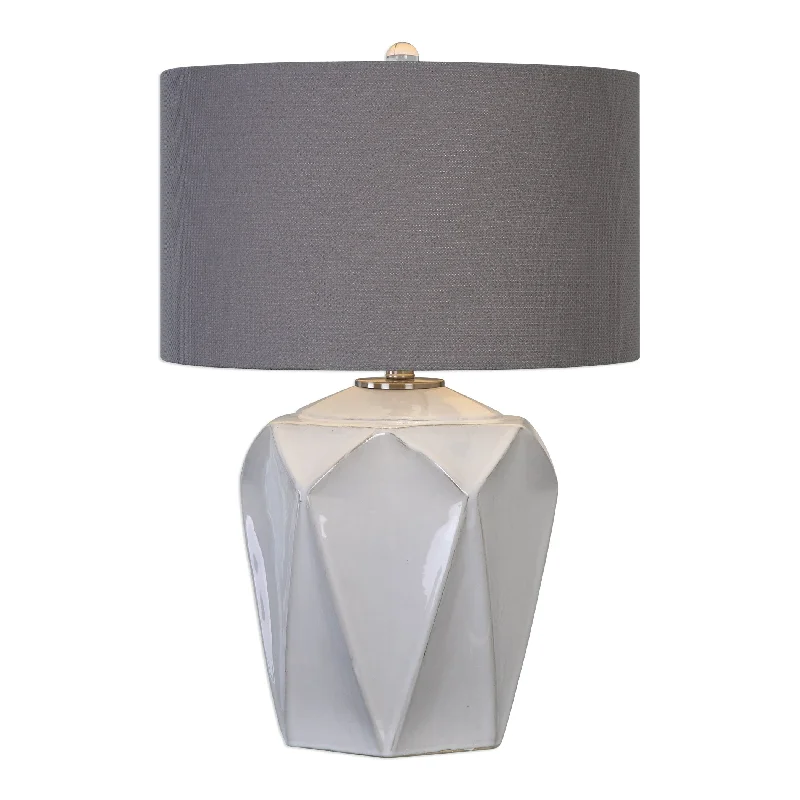 bohemian table lamps with colorful patterns for eclectic bedroomsbohemian table lamps with colorful patterns for eclectic bedroomsUttermost 27227-1 Elvilar Gloss White Table Lamp